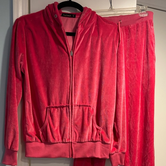 Pink Velour Tracksuit - Picture 2 of 7